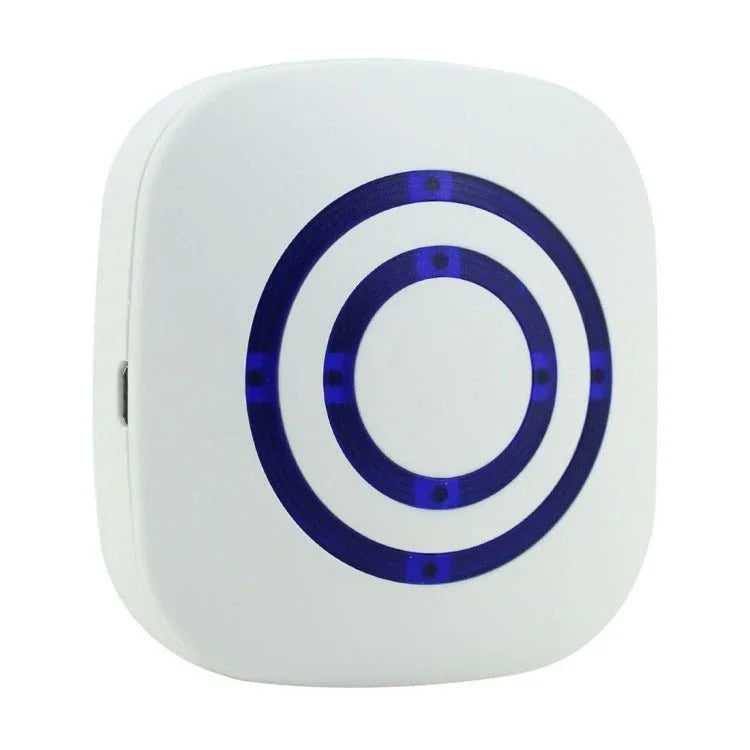 FY - 0256 2 in 1 PIR Infrared Sensors (Transmitter + Receiver) Wireless Doorbell Alarm Detector for Home / Office / Shop / Factory, EU Plug - Trustpick