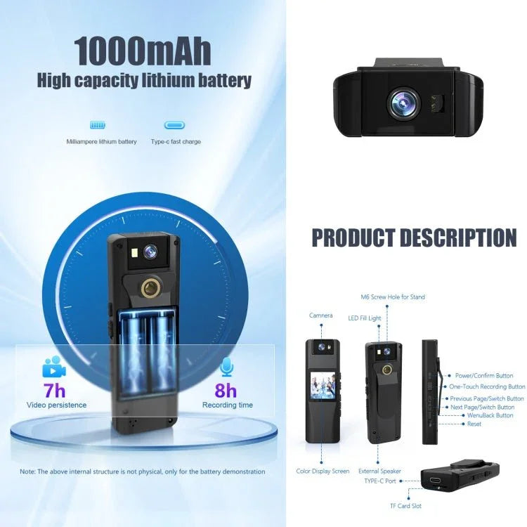 L12 180 Degrees Rotation Conference Video Recording Camera Mini HD 720P WiFi Camera - Trustpick