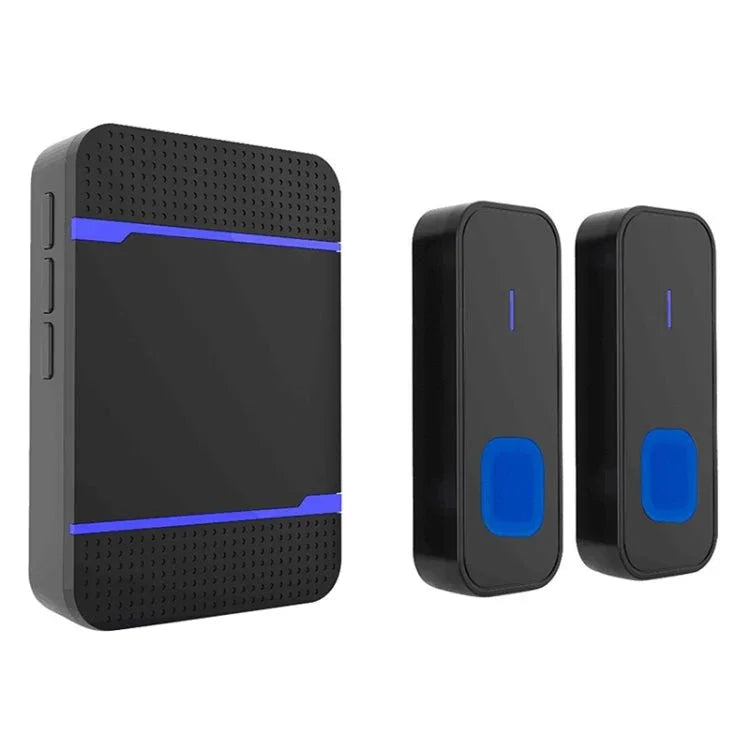 N15K - 2T1 - B 110dB IP55 Waterproof Wireless Doorbell, Receiver x 1 and Transmitter x 2, US Plug - Trustpick