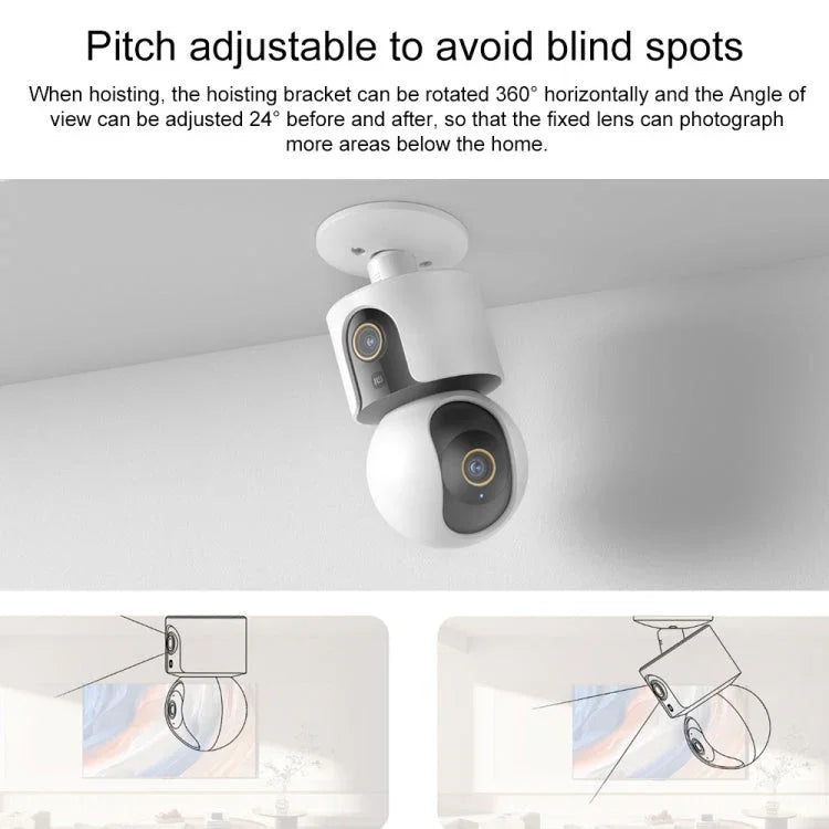 Original Xiaomi Smart Camera C500 Dual Lens Edition 4MP Support AI Detection, US Plug - Trustpick