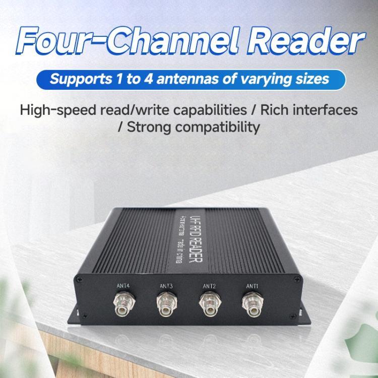 RFID 4 - Channel UHF Long - Range Reader, Industrial Access Control & Warehouse Management RFID Reader / Writer - Trustpick