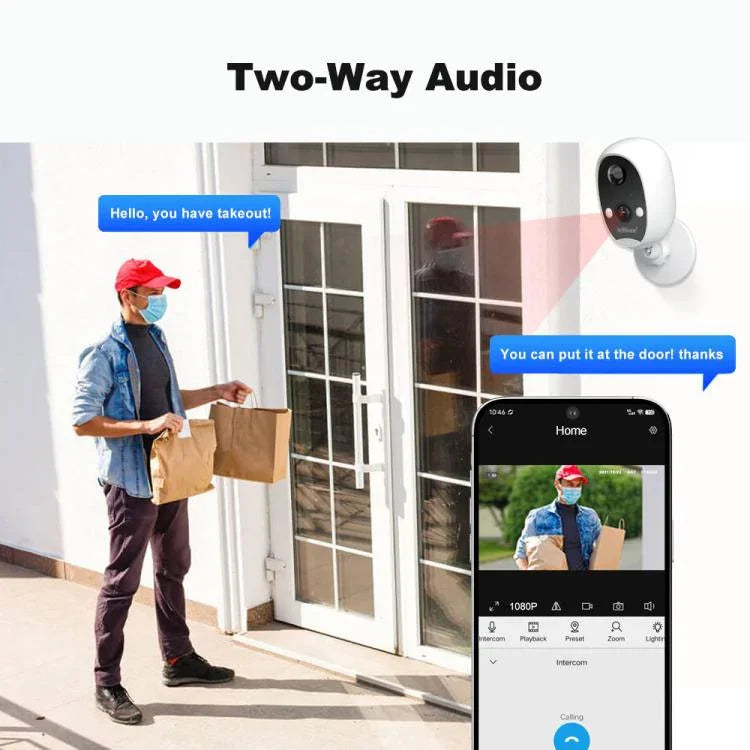 SriHome DH008 4MP 2K Low Power Consumption Wireless Security Camera System - Trustpick